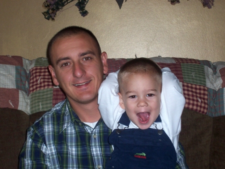 My husband, Michael with son, Sloan