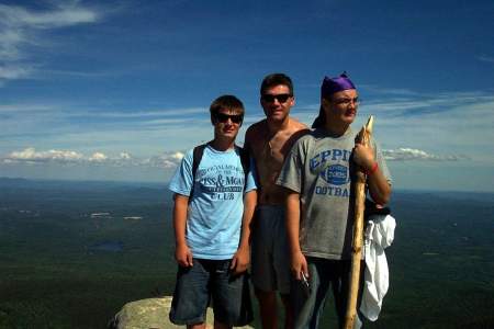 Mike and my sons at the Summit of Mt. Chocura