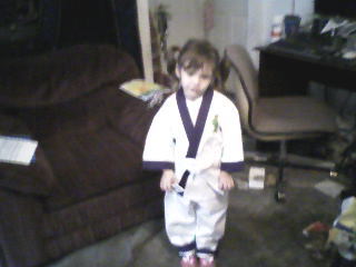 Lassair's first day at Karate