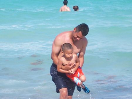 My Hubby Forcing My Son Out  Of The Water!