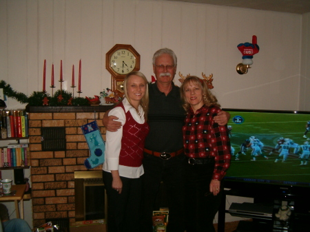 Amanda (our daughter), Craig and me Xmas 2007