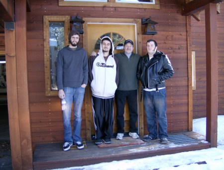 me and three of my sons in tahoe