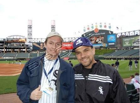 me and john at white sox game