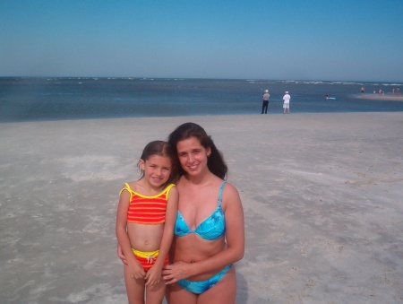 Me and Faith at the beach 2006