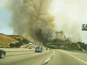 101 freeway fire Sept. 2008