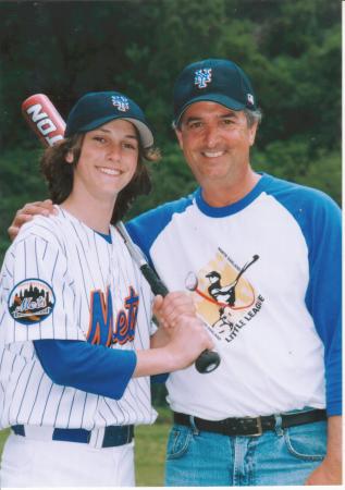 My son Michael and I in baseball mode