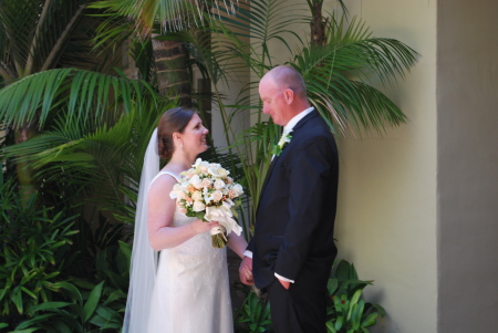 The bride and groom