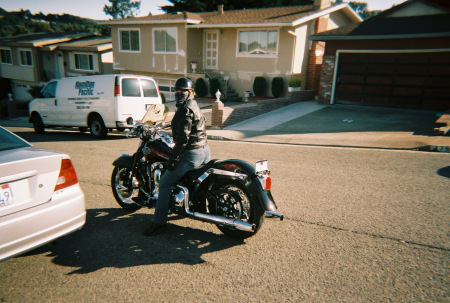 Kathi and her Harley