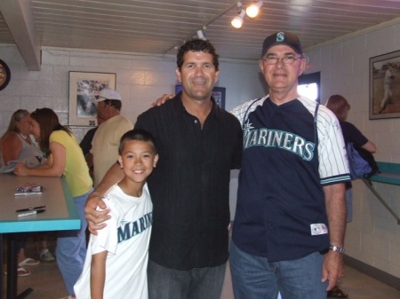 With my son, Antony, and Edgar Martinez