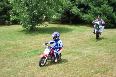 My son on his dirt bike