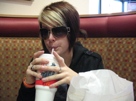 Brooke in McDonald's . . . Lovin' It.