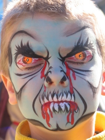 Jared with face Painting in Hollywood