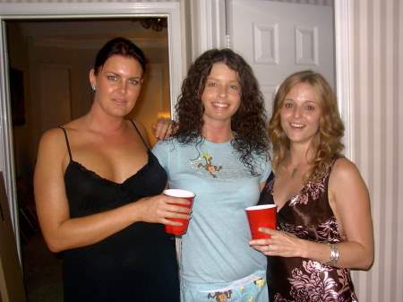 My friends and I at a PJ party