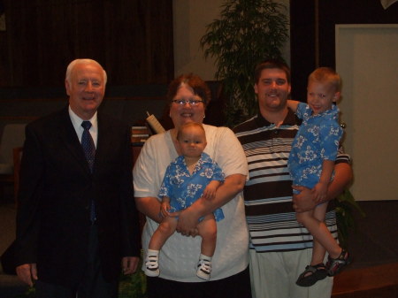 This is me, my father, my youngest Paul with his two sons Nathaniel and Ethan. Ethan is 1 years old