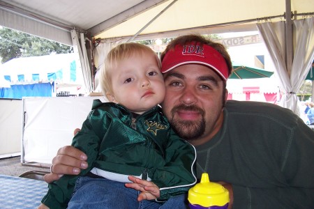 Cole with Daddy at the Fair