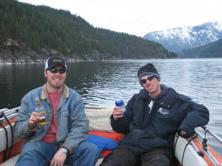 brother and I on Kootenay Lake B.C