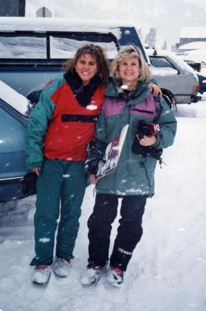 Snowboarding, Mt. Baker w/daugther Gillian Jan 93