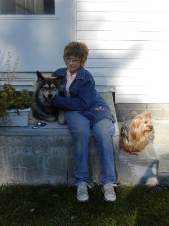 Jan (Russell) Goben With Pets Nikki & Shadow (10-06)