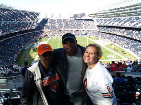 Mom, Jamie and Me after the bear's won