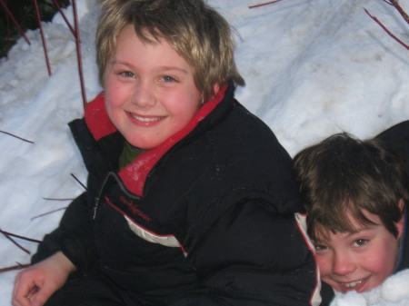 Ian (10) and Zachary (8) skiing Sunday River Maine