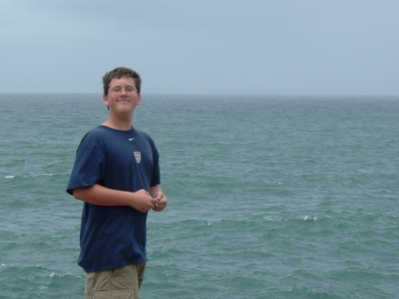 mickey standing on northpoint cliff