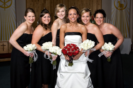 Lori with bridesmaids