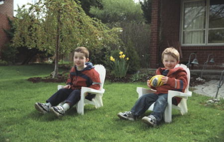 My sons (in my garden this time) May 2006