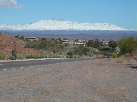 (a snow capped) Four Peaks Mountain Range - Fountain Hills, AZ