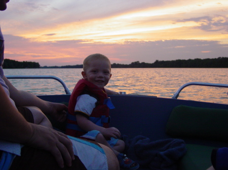 Malachi on his uncle's boat