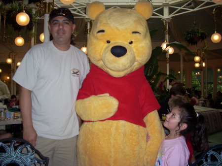 with Jasmine and Winnie the Pooh Magic Kingdom