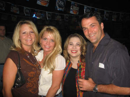 Christy Haston and I in the middle at the 86 THS Reunion Mixer