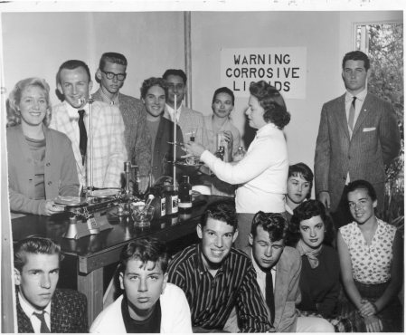 1959 Sherwood Oaks School - Mrs. Passero's Junior-Senior Chemistry class