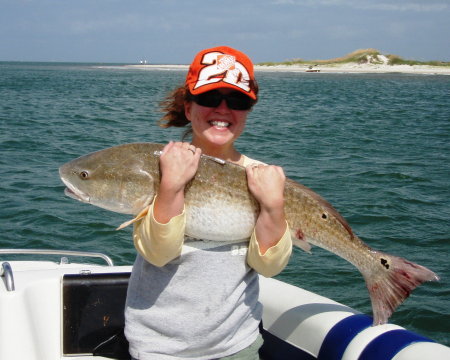 My First Red Fish 18 Pounds from the Gulf of Mexico!!