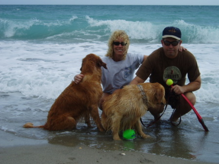 Our family at our dog beach in Jupiter