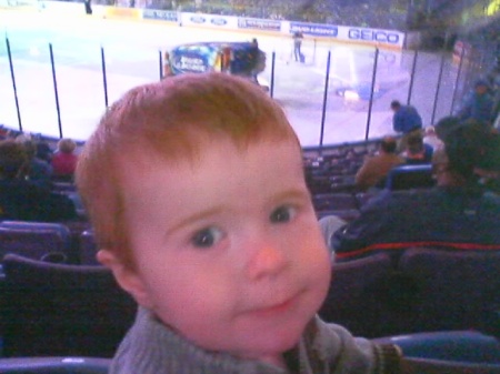 My boy at the Blues Game