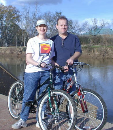 Bicycling in downtown Macon