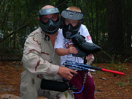 paintball with son
