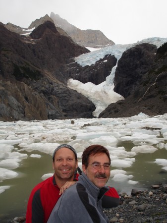 Ron and I at Los Perros Glacier, Chile