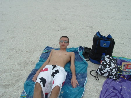 Brad on the beach in Clearwater, Florida