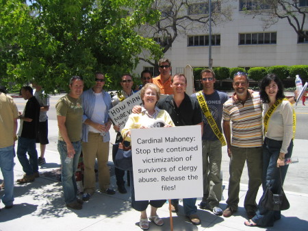 LA Cathedral protest, June 2005