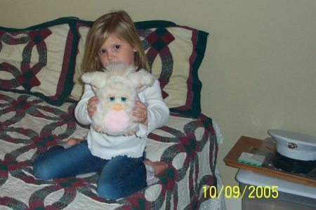 Hannah and her new Furby