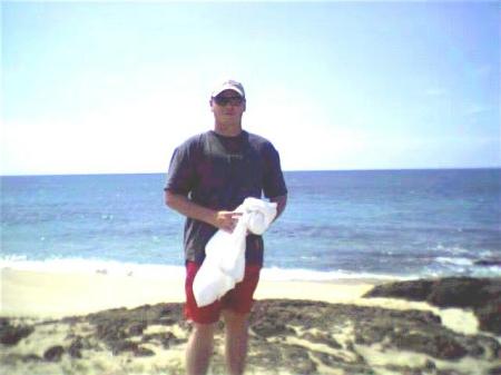 Me on the beach in San Juan, Puerto Rico.