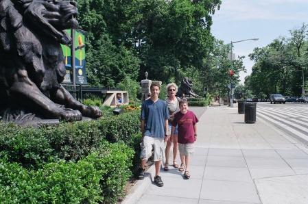 Family on vacation in Washington, DC