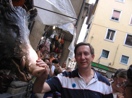 At the open market in Florence Italy.