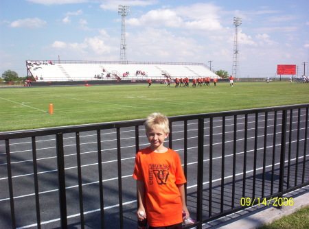 Dalton at a Wink Wildcat football game.