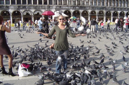 Feeding Pigeons