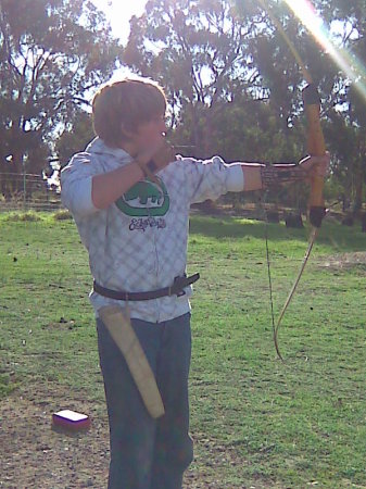 Ethan (13) at Archery Range