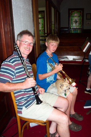 Pete Fountain Jr. with a super trumpet player, Keith meister