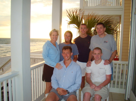 Me, my husband Tommy, my sons Thomas, Patrick and Colin, and Thomas' girlfriend Jennifer-Ann 