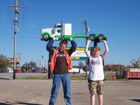 MY TWO YOUNGEST ON THE SET OF TRICK MY TRUCK